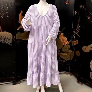 Universal Thread Striped Long Sleeve V-Neck- XL Spring/Summer/Fall Dress
